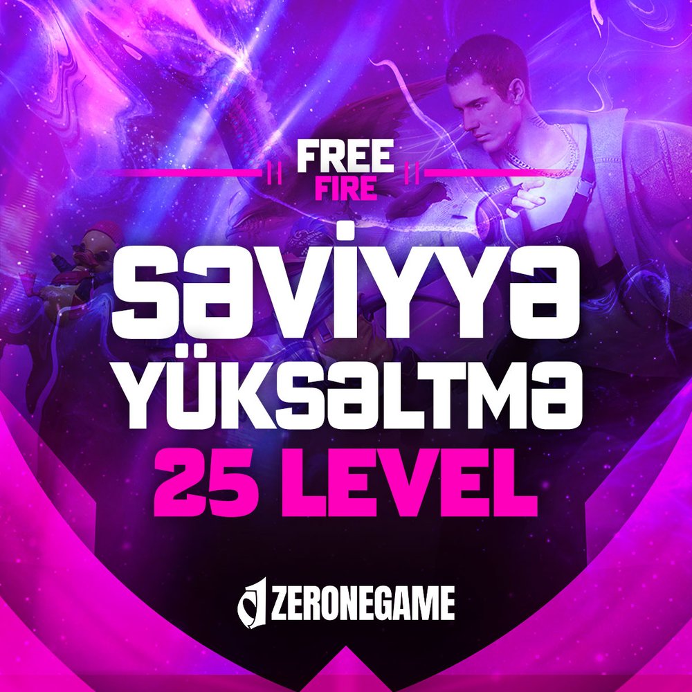 Free Fire Səviyyə Yüksəltmək - 25 Level